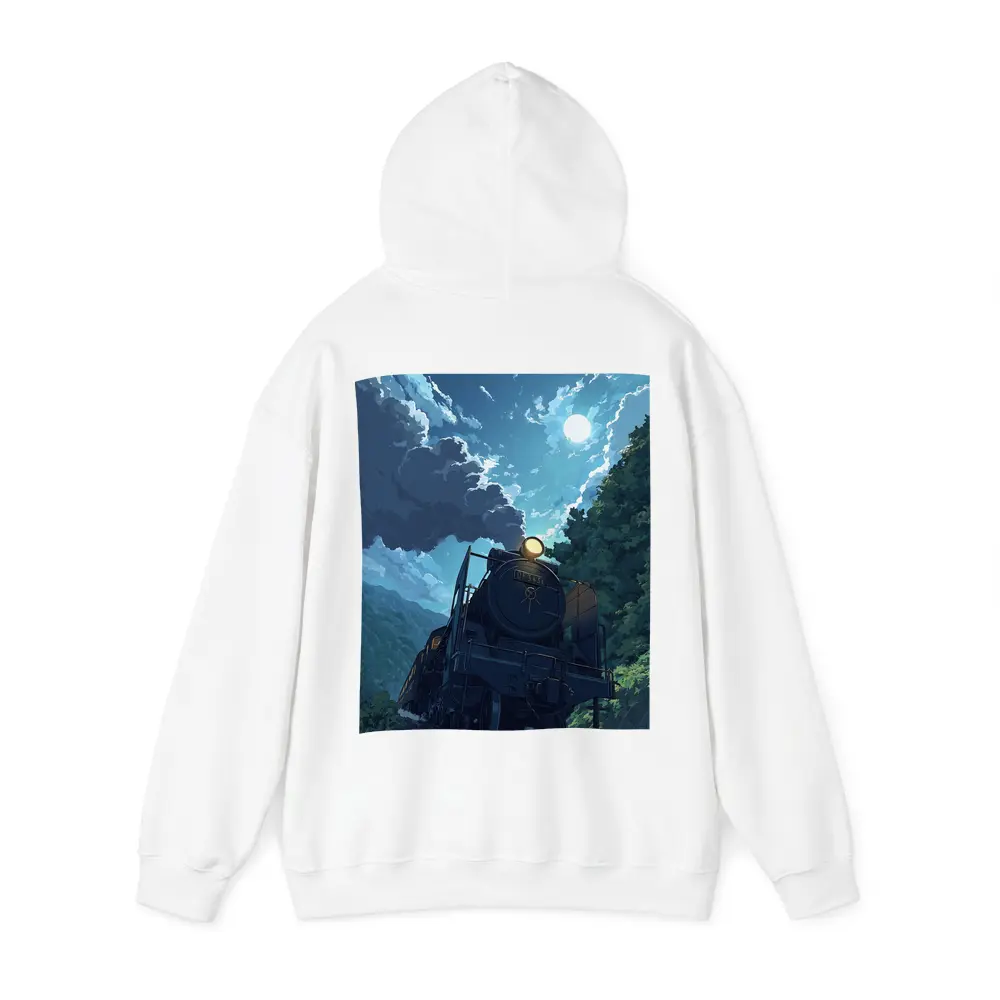 Anime Steam Train Moonlit Forest Night – Hoodies