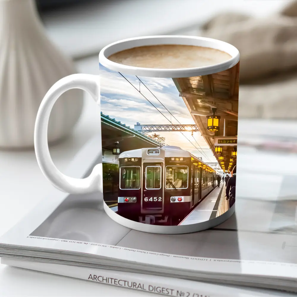 Arashiyama Train Station Platform Kyoto Japan – Mugs