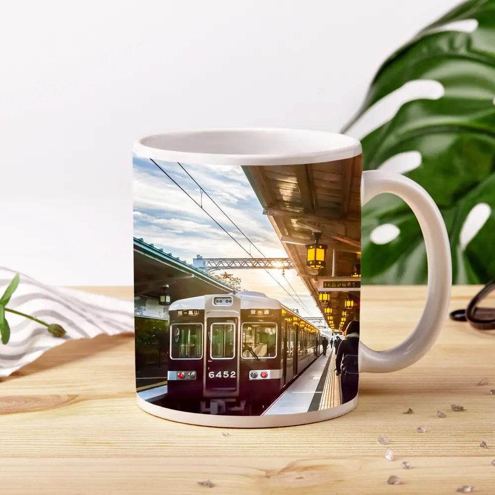 Arashiyama Train Station Platform Kyoto Japan – Mugs