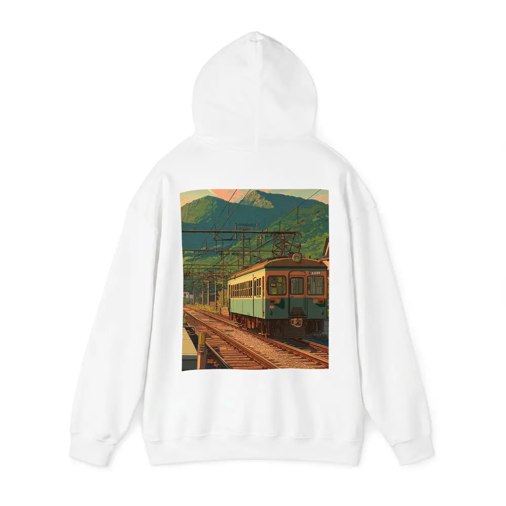 Anime Style Rural Japanese Train Station Scene – Hoodies