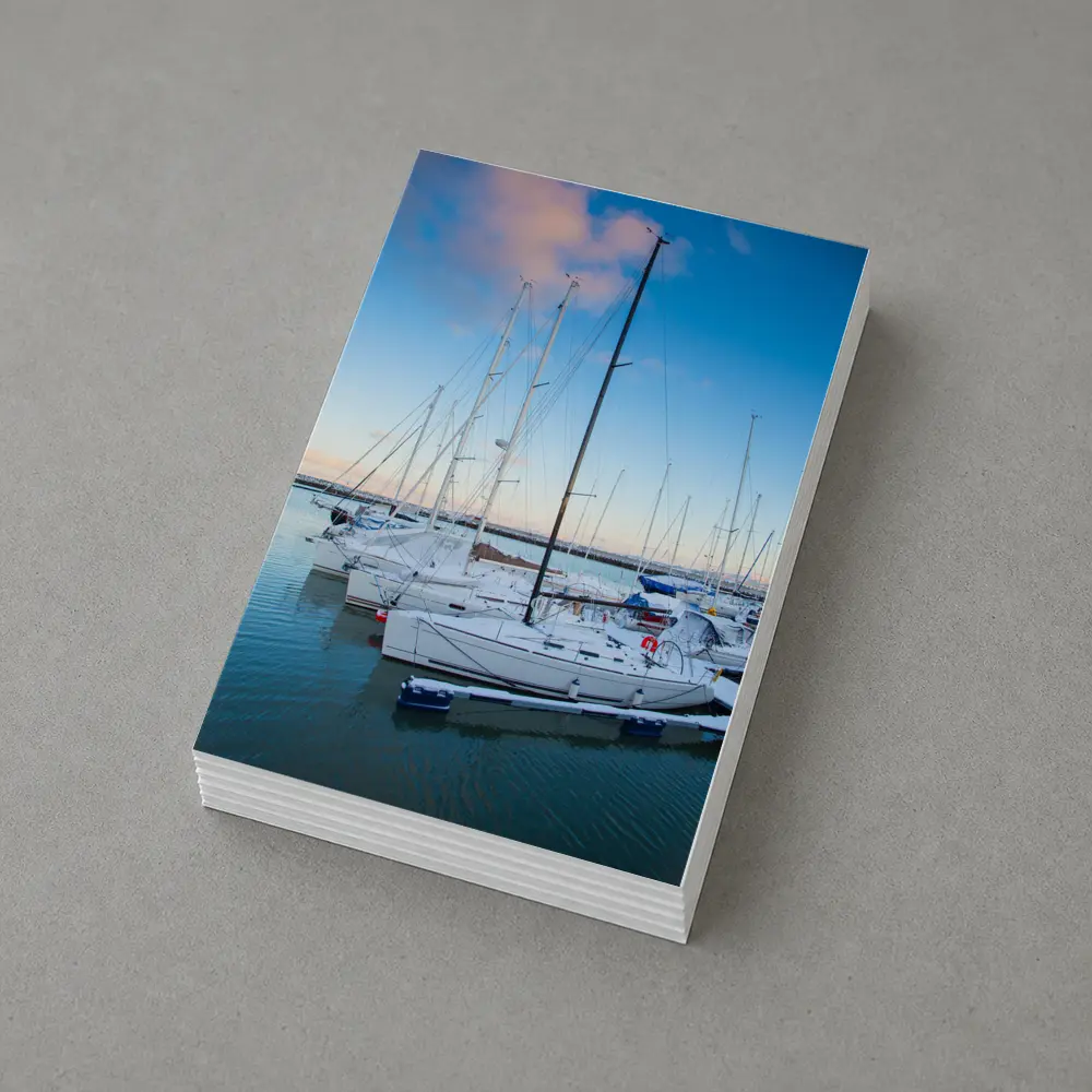 Sailboats Docked At Marina Blue Sky – Postcards