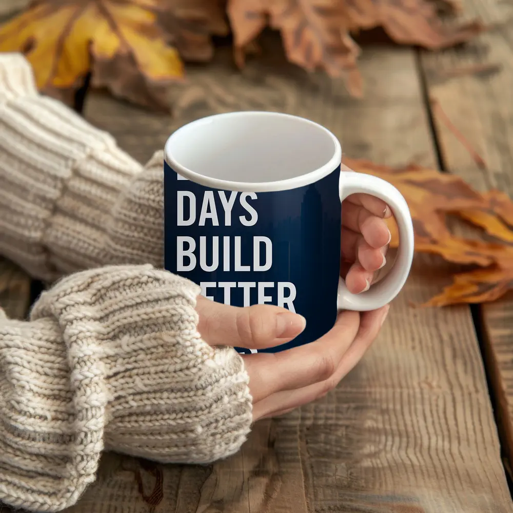 Bad Days Build Better Days City Skyline – Mugs
