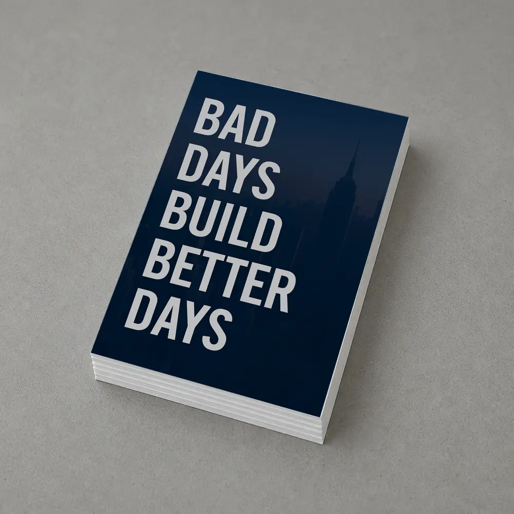 Bad Days Build Better Days City Skyline – Postcards