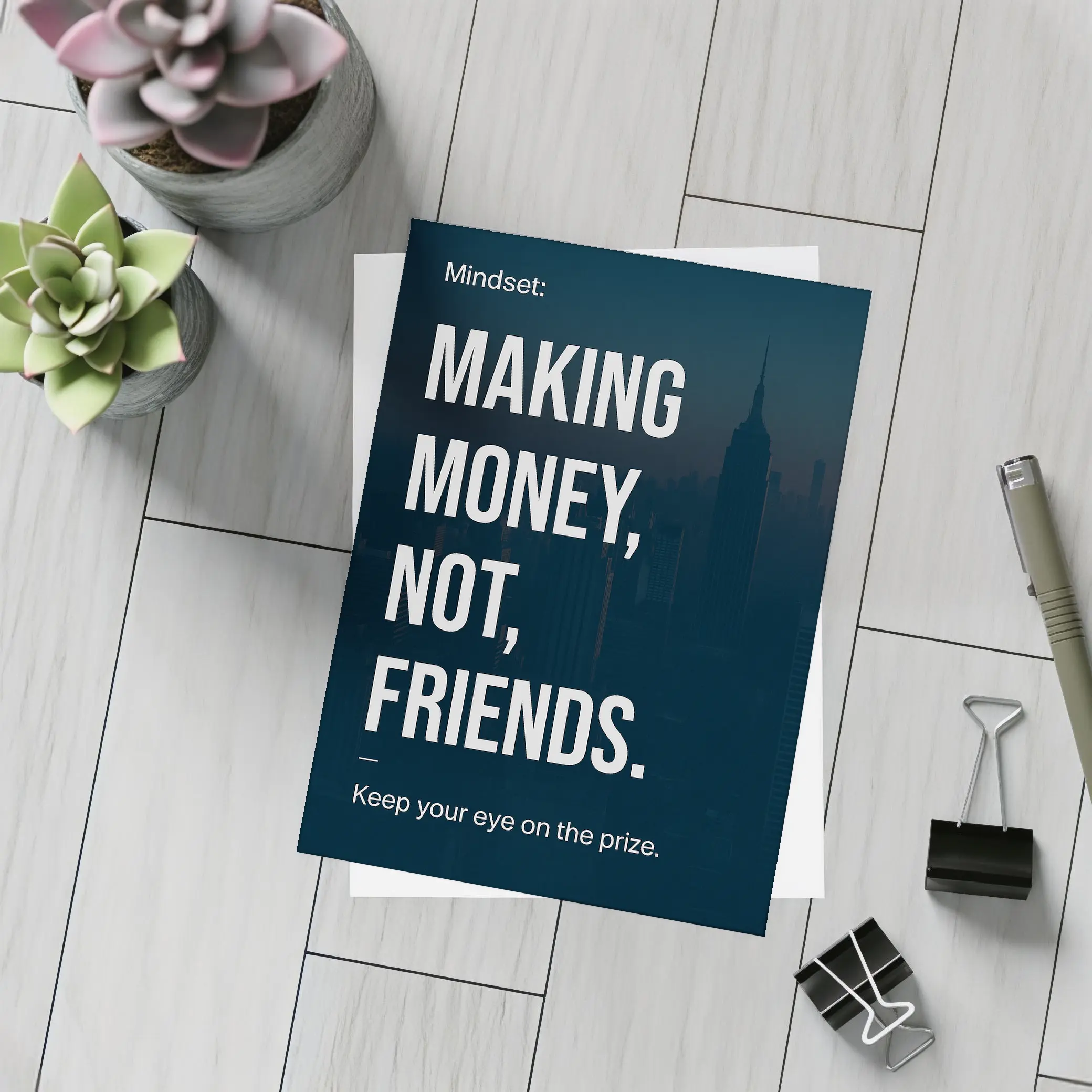 Making Money Not Friends Mindset Dark City – Postcards