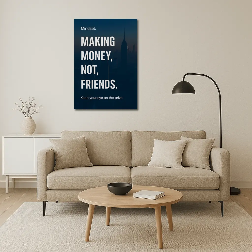 Making Money Not Friends Mindset City – Wall Art