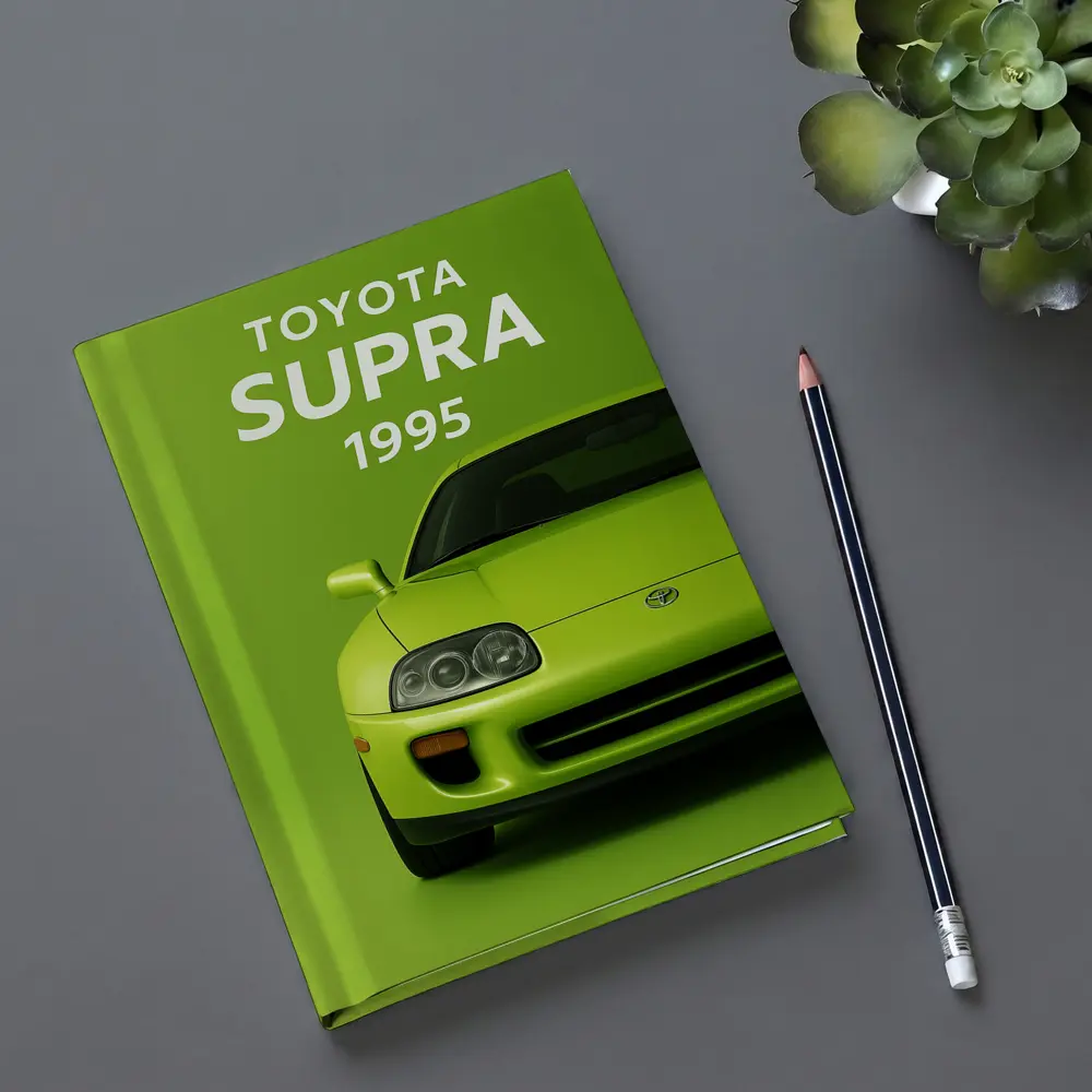 Toyota Supra Green Minimal Car Art – Notebooks