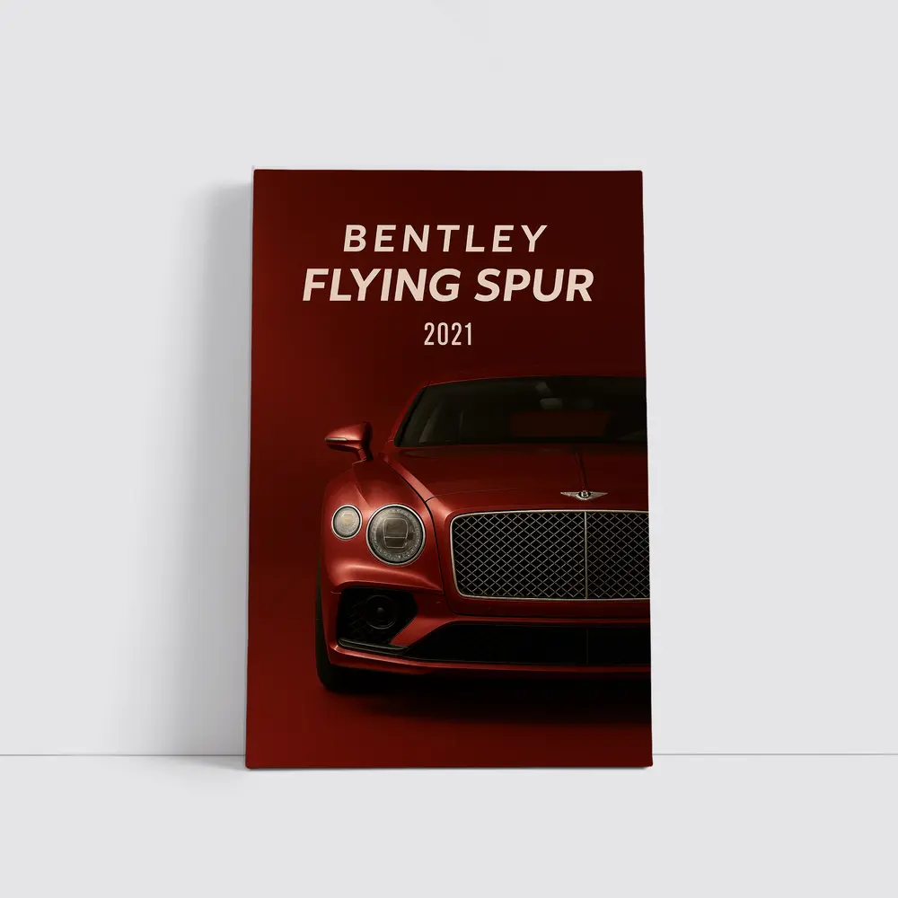 Bentley Flying Spur Dark Red Background – Wall Art