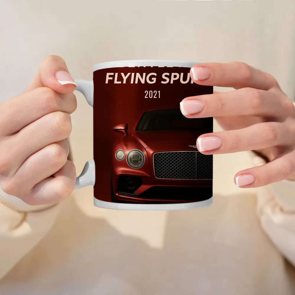Bentley Flying Spur Dark Red Background – Mugs
