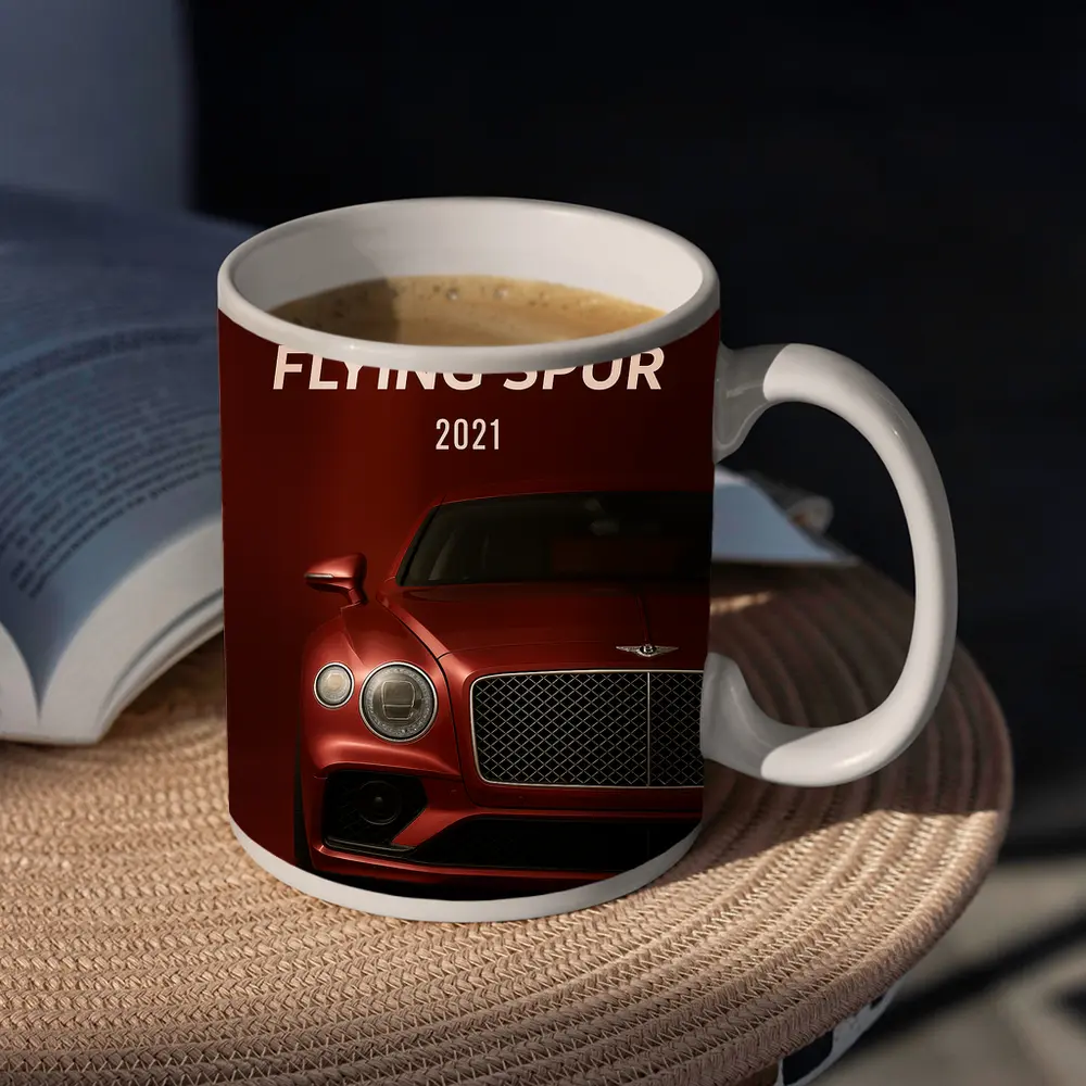 Bentley Flying Spur Dark Red Background – Mugs