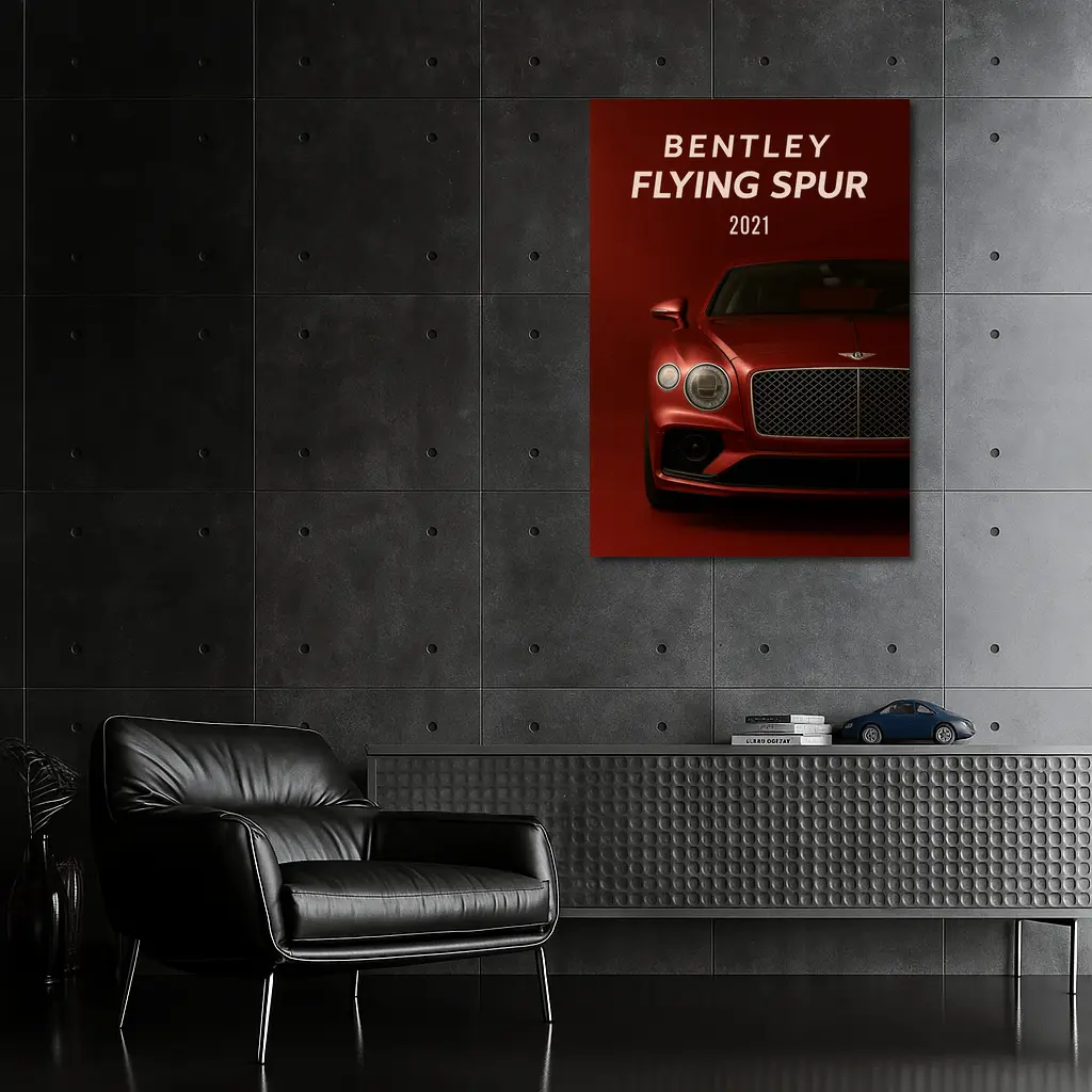 Bentley Flying Spur Dark Red Background – Wall Art