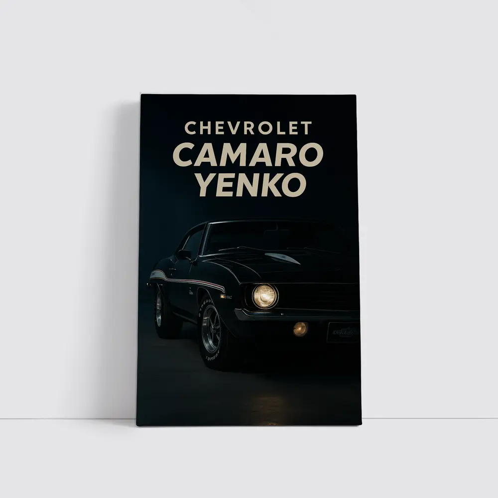 Chevrolet Camaro Yenko Classic Muscle Car Dark – Wall Art