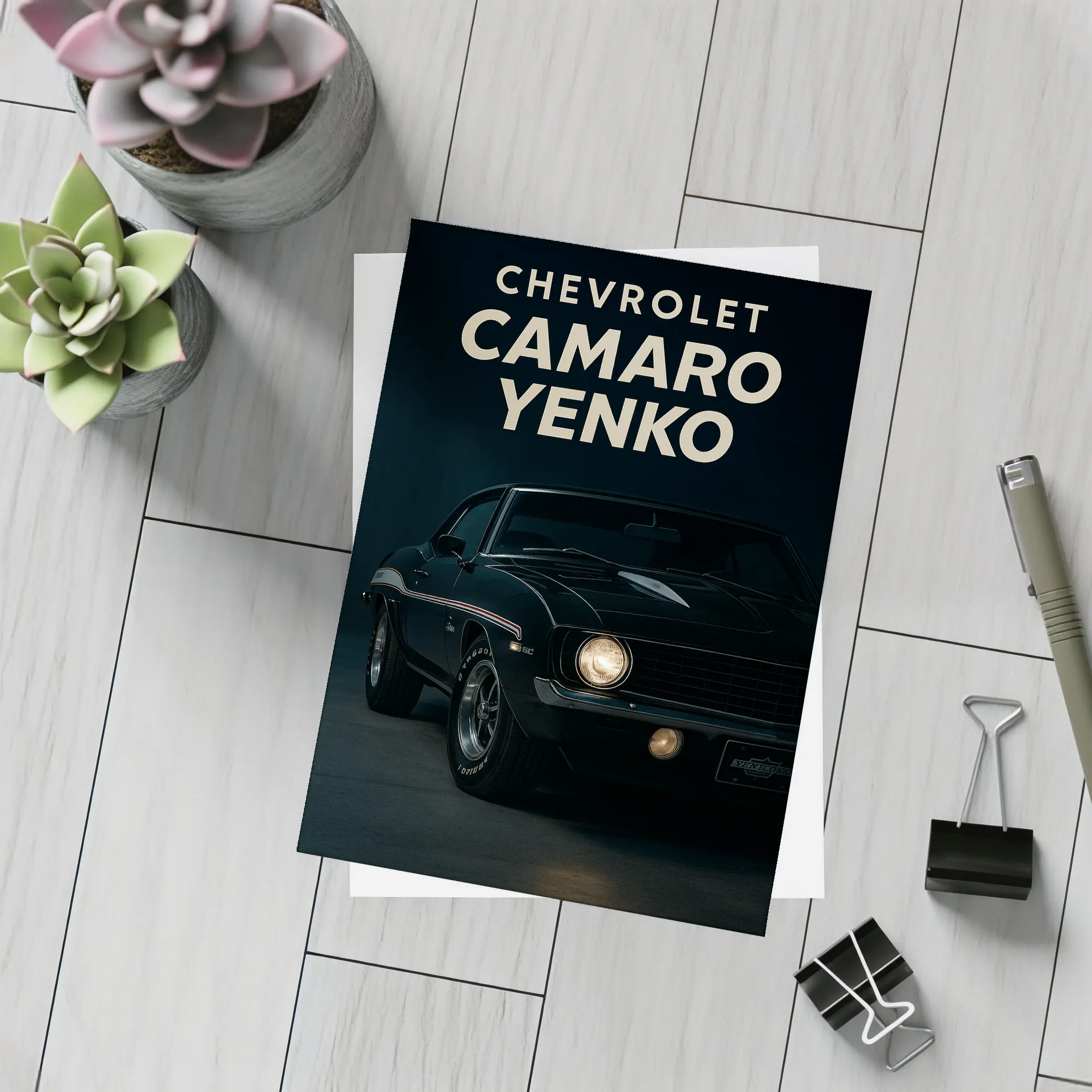 Chevrolet Camaro Yenko Classic Muscle Car Dark – Postcards