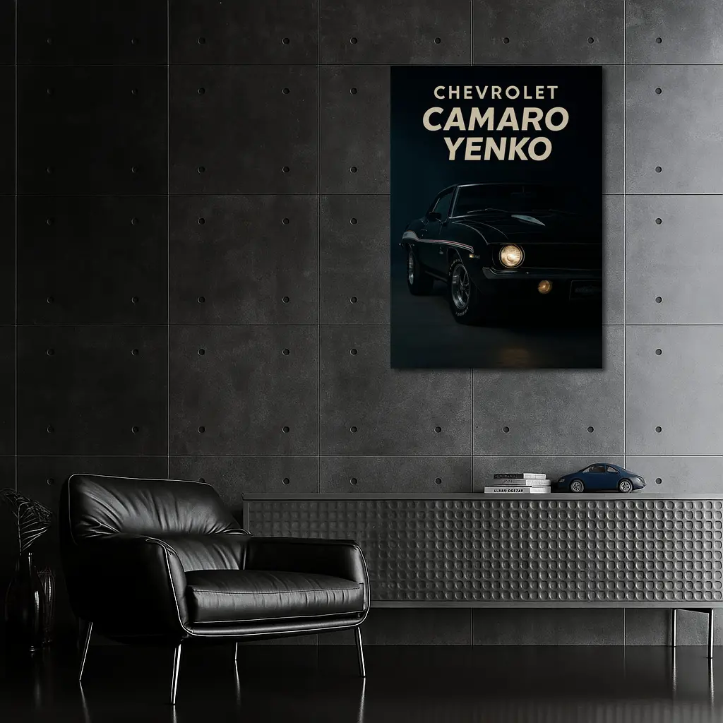 Chevrolet Camaro Yenko Classic Muscle Car Dark – Wall Art