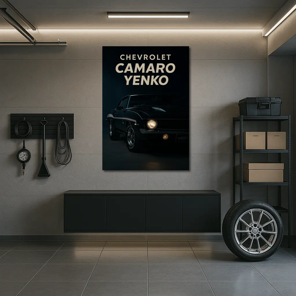 Chevrolet Camaro Yenko Classic Muscle Car Dark – Wall Art