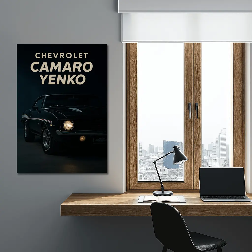 Chevrolet Camaro Yenko Classic Muscle Car Dark – Wall Art