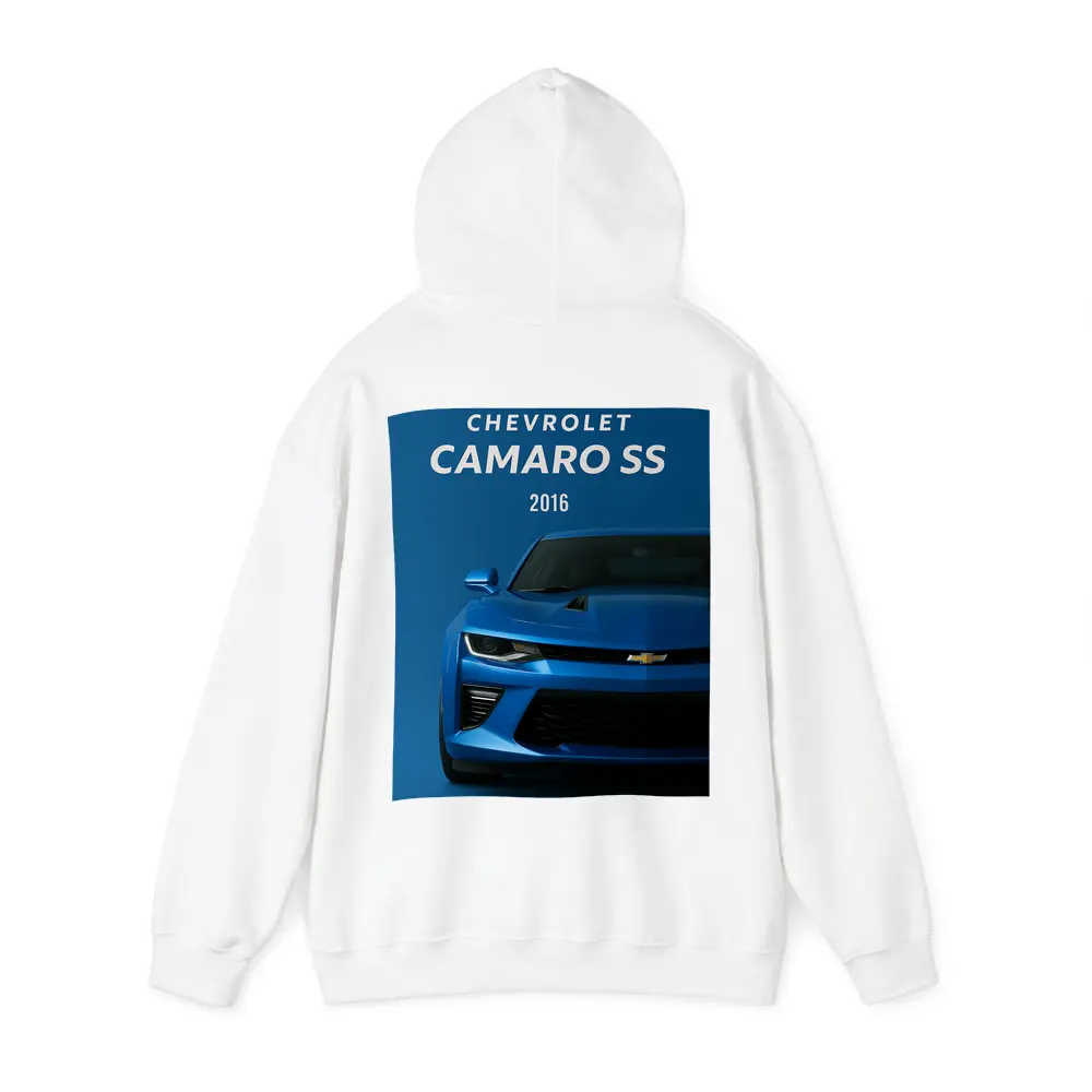 Chevrolet Camaro SS Blue Front View – Hoodies