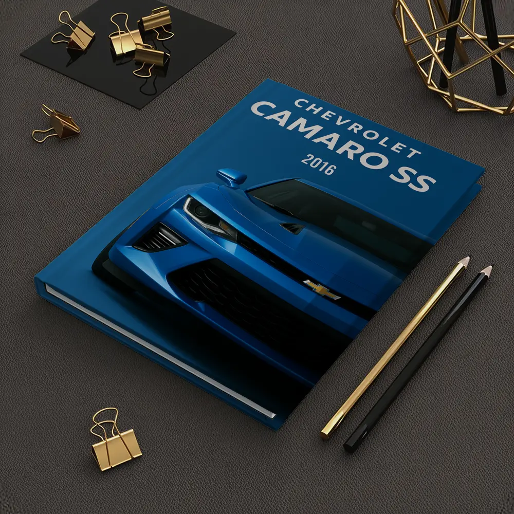 Chevrolet Camaro SS Blue Front View – Notebooks