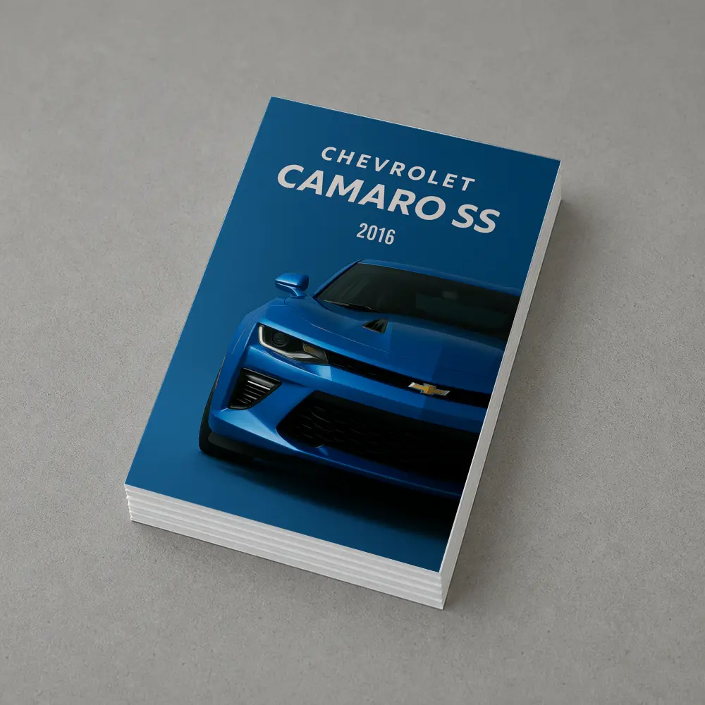 Chevrolet Camaro SS Blue Front View – Postcards