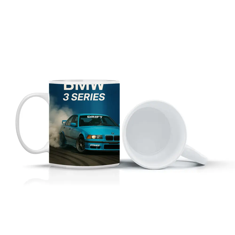 BMW 3 Series Drifting Blue Smoke Scene – Mugs