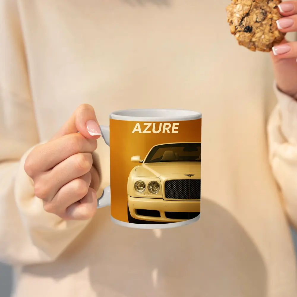 Bentley Azure Luxury Car Gold Background – Mugs