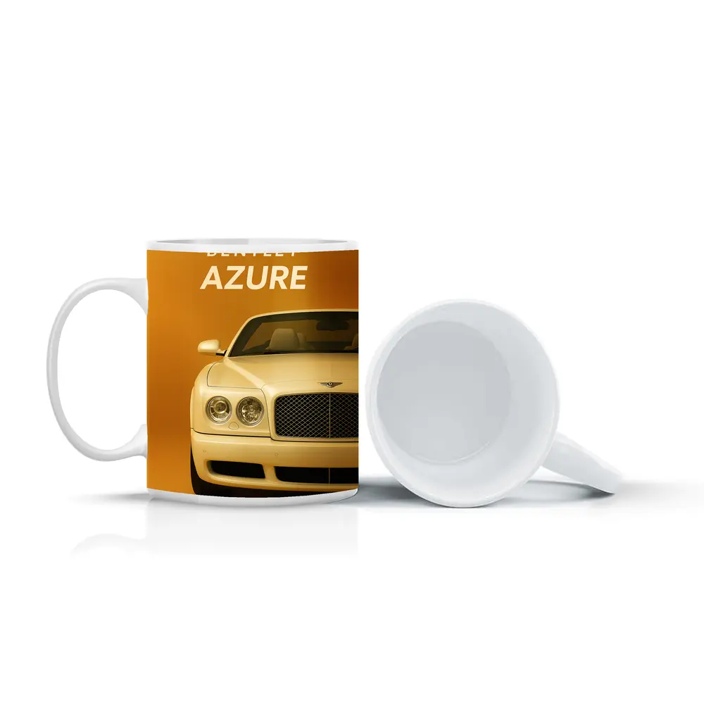 Bentley Azure Luxury Car Gold Background – Mugs
