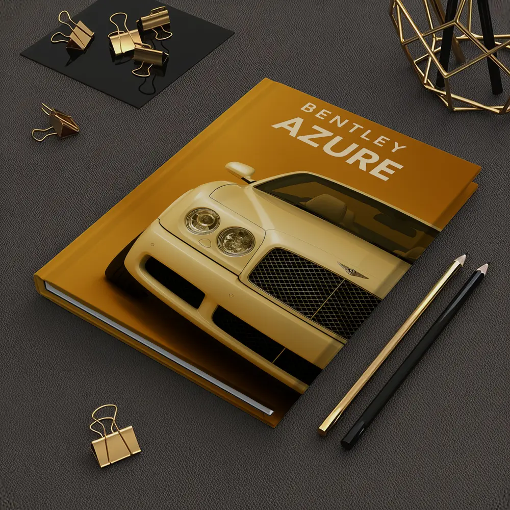 Bentley Azure Luxury Car Gold Background – Notebooks