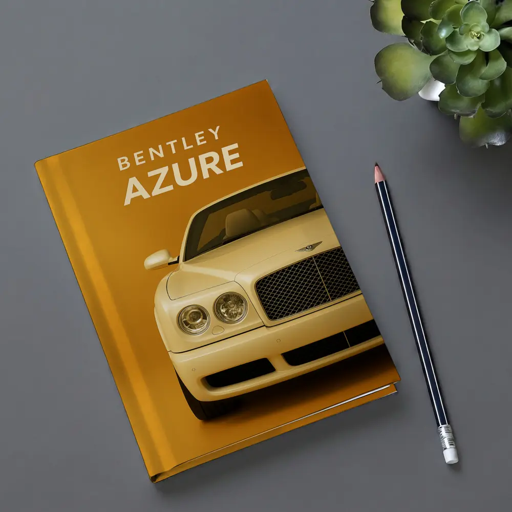 Bentley Azure Luxury Car Gold Background – Notebooks