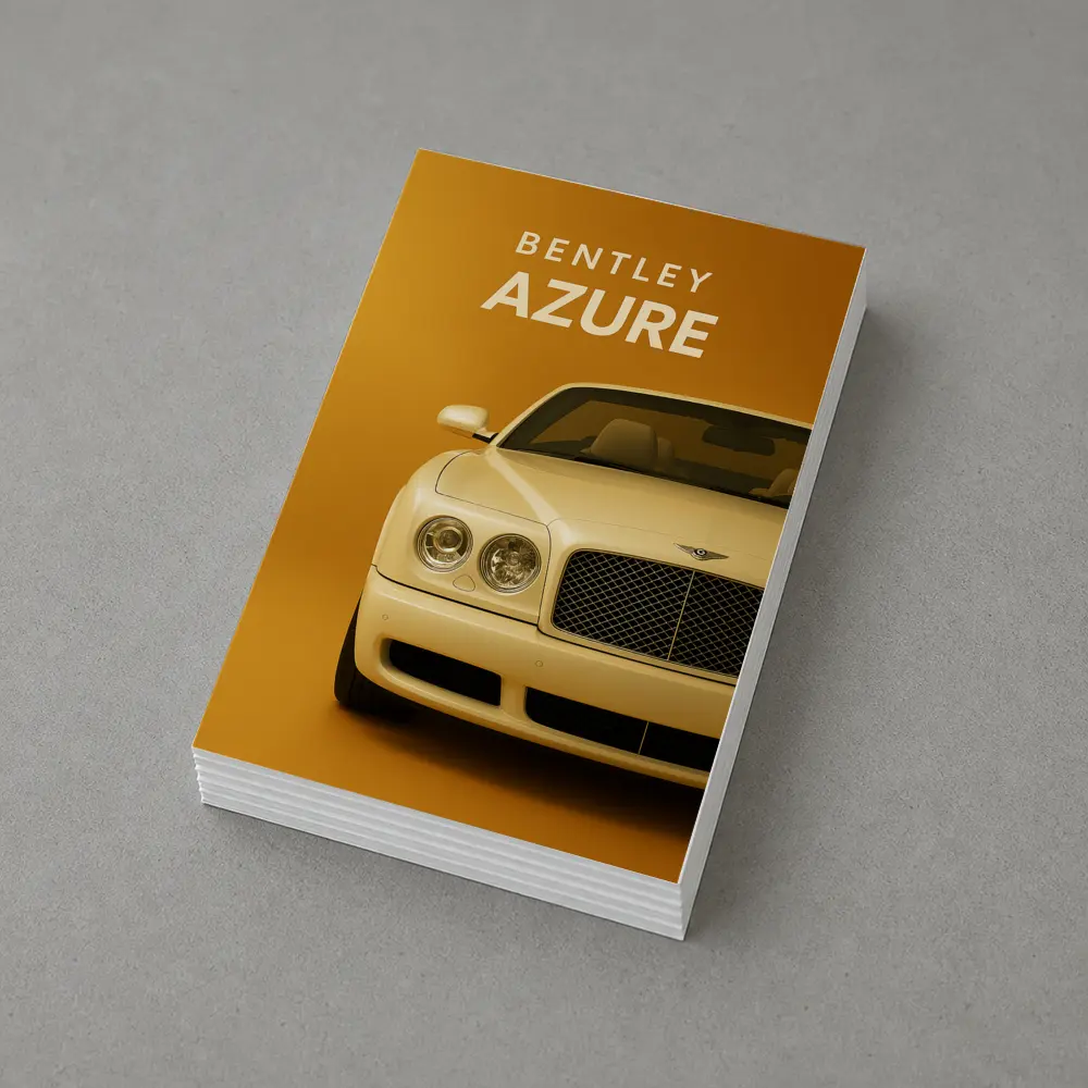 Bentley Azure Luxury Car Gold Background – Postcards