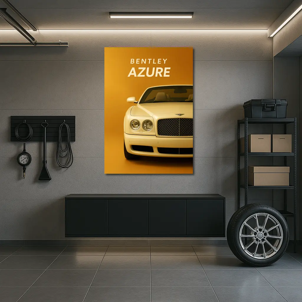Bentley Azure Luxury Car Gold Background – Wall Art
