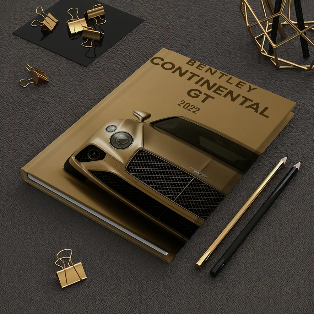 Bentley Continental GT Gold Beige Background – Notebooks