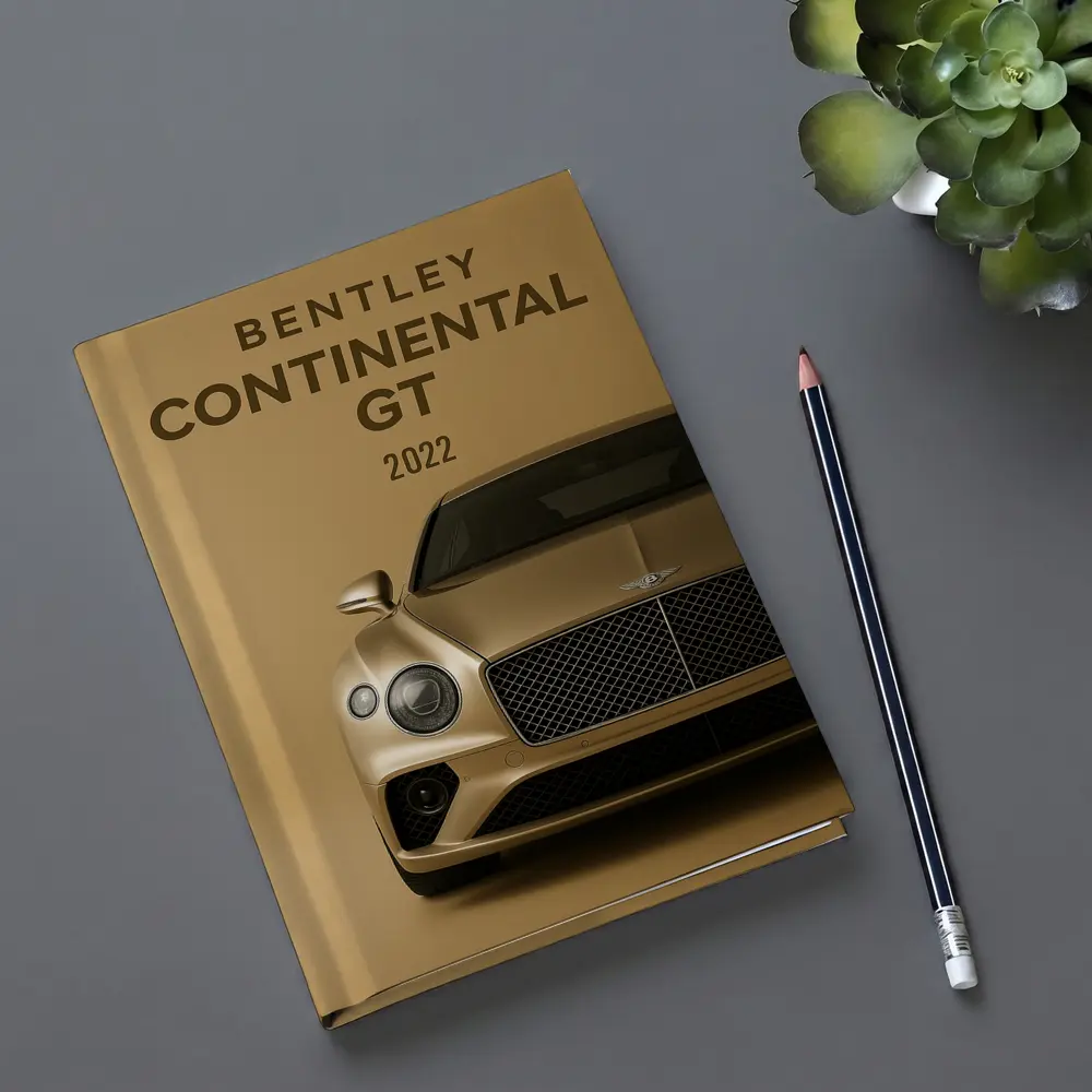 Bentley Continental GT Gold Beige Background – Notebooks