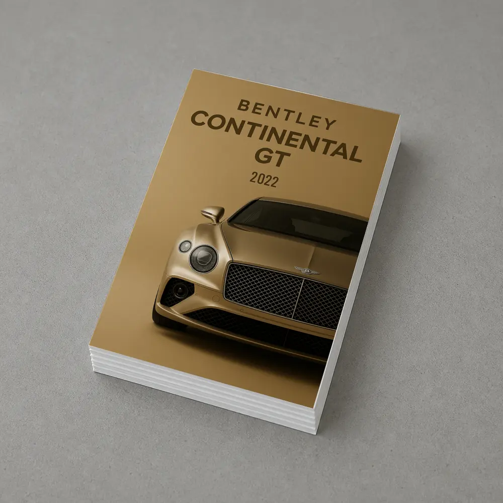 Bentley Continental GT Gold Beige Background – Postcards