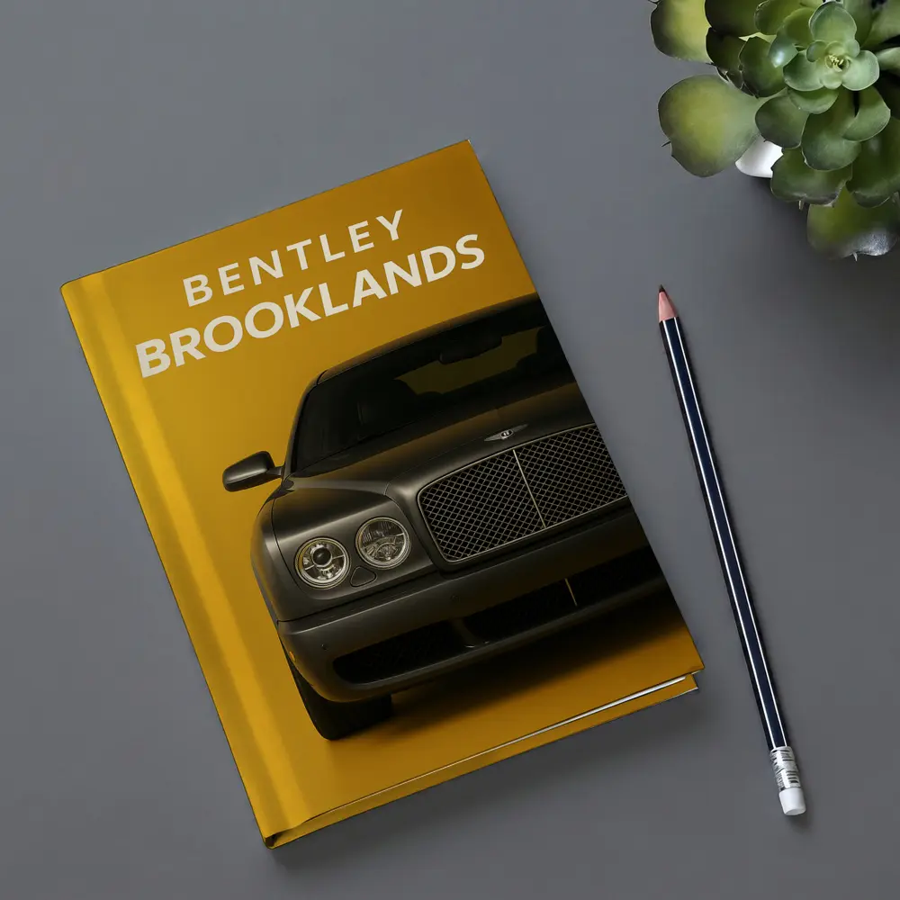 Bentley Brooklands Front View Yellow Background – Notebooks