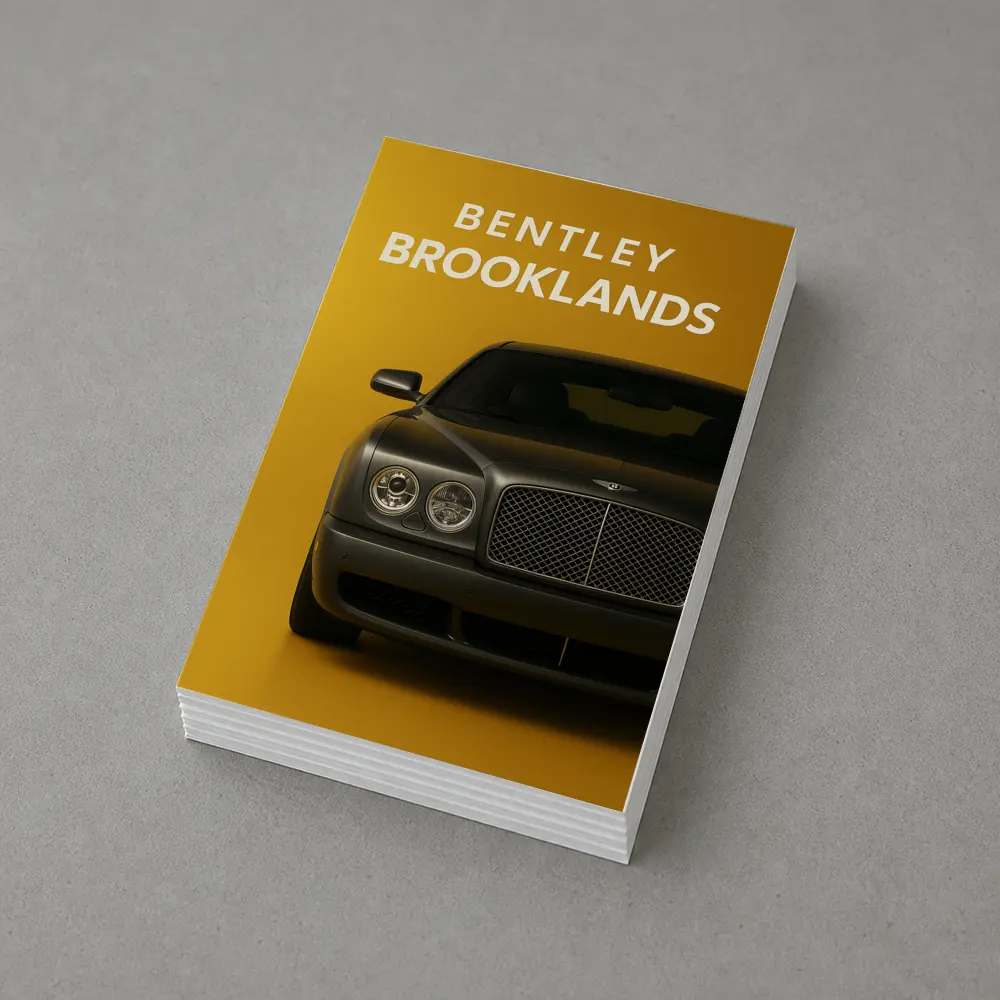 Bentley Brooklands Front View Yellow Background – Postcards
