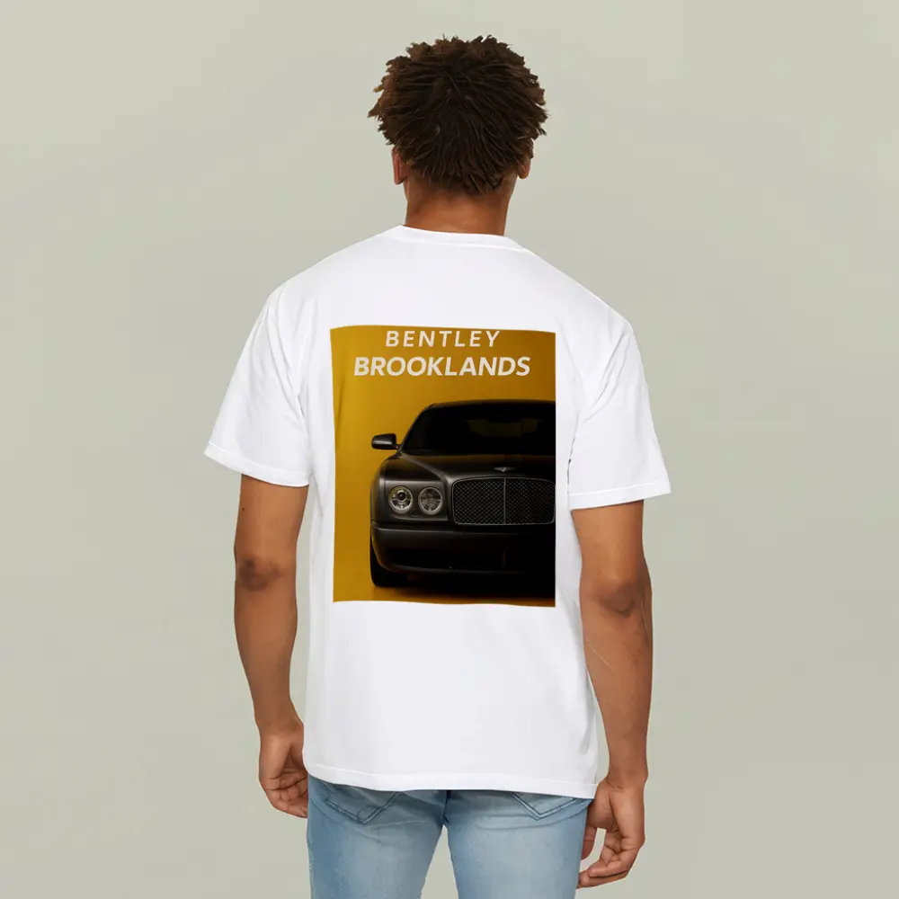 Bentley Brooklands Front View Yellow Background – T-Shirts