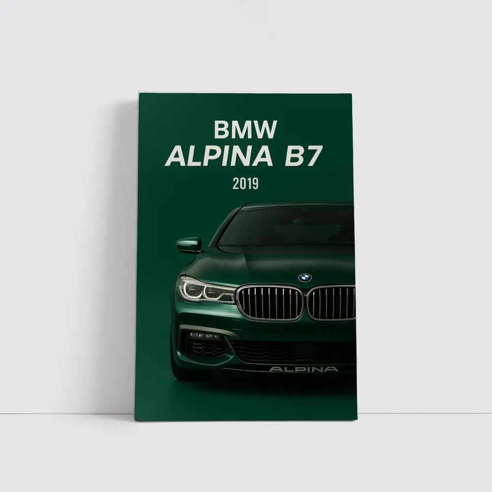 BMW Alpina B7 Green Front View – Wall Art