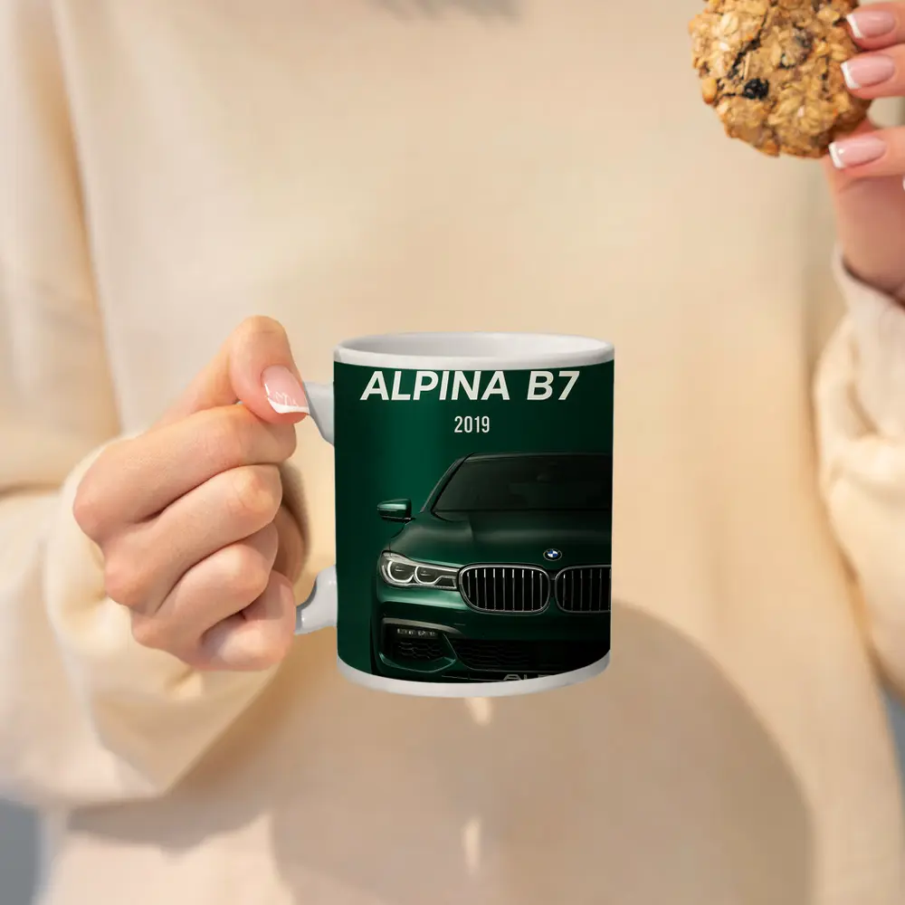 BMW Alpina B7 Green Front View – Mugs