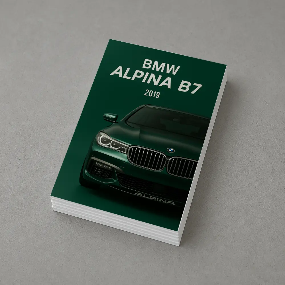 BMW Alpina B7 Green Front View – Postcards
