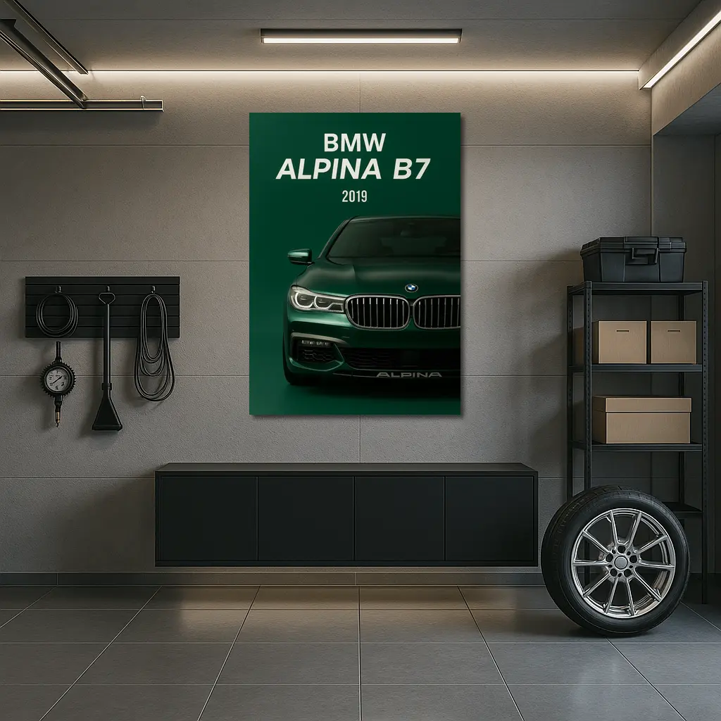 BMW Alpina B7 Green Front View – Wall Art