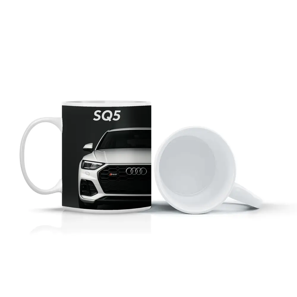 Audi SQ5 Front View Dark Background – Mugs