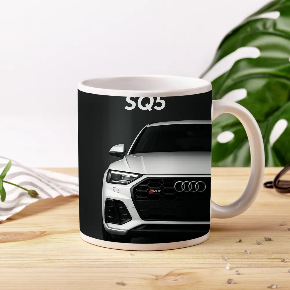 Audi SQ5 Front View Dark Background – Mugs