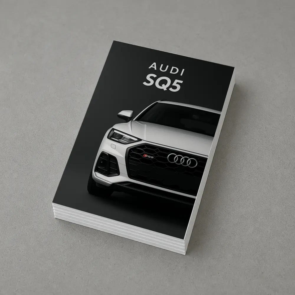 Audi SQ5 Front View Dark Background – Postcards