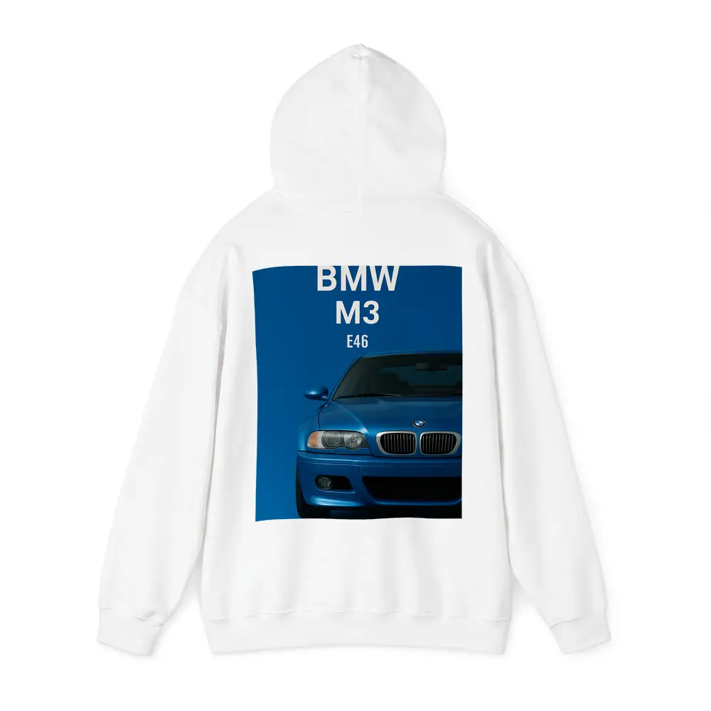 BMW M3 E46 Blue Front View Art – Hoodies