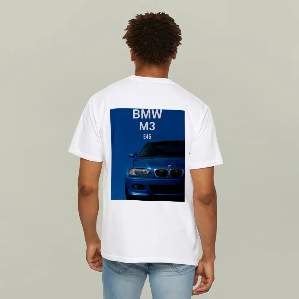 BMW M3 E46 Blue Front View Art – T-Shirts