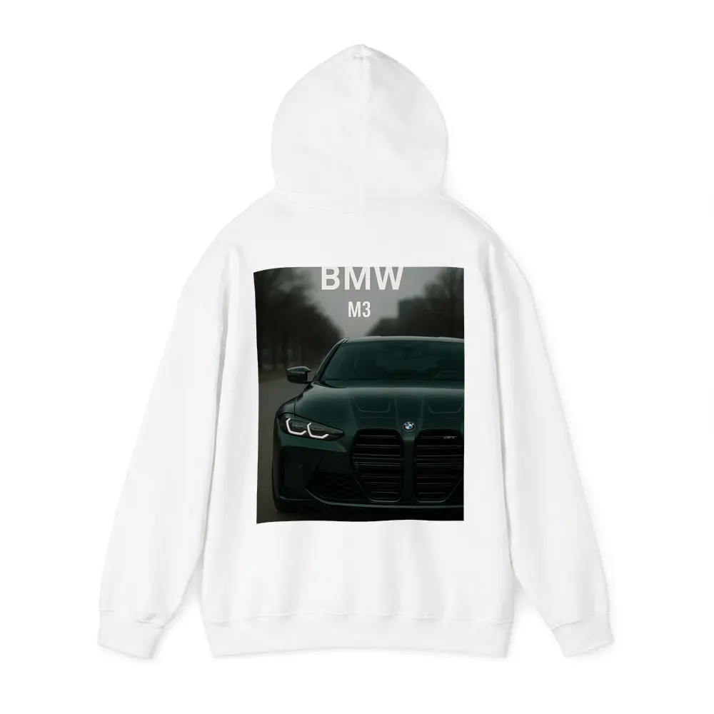 BMW M3 Dark Green Front View Street – Hoodies