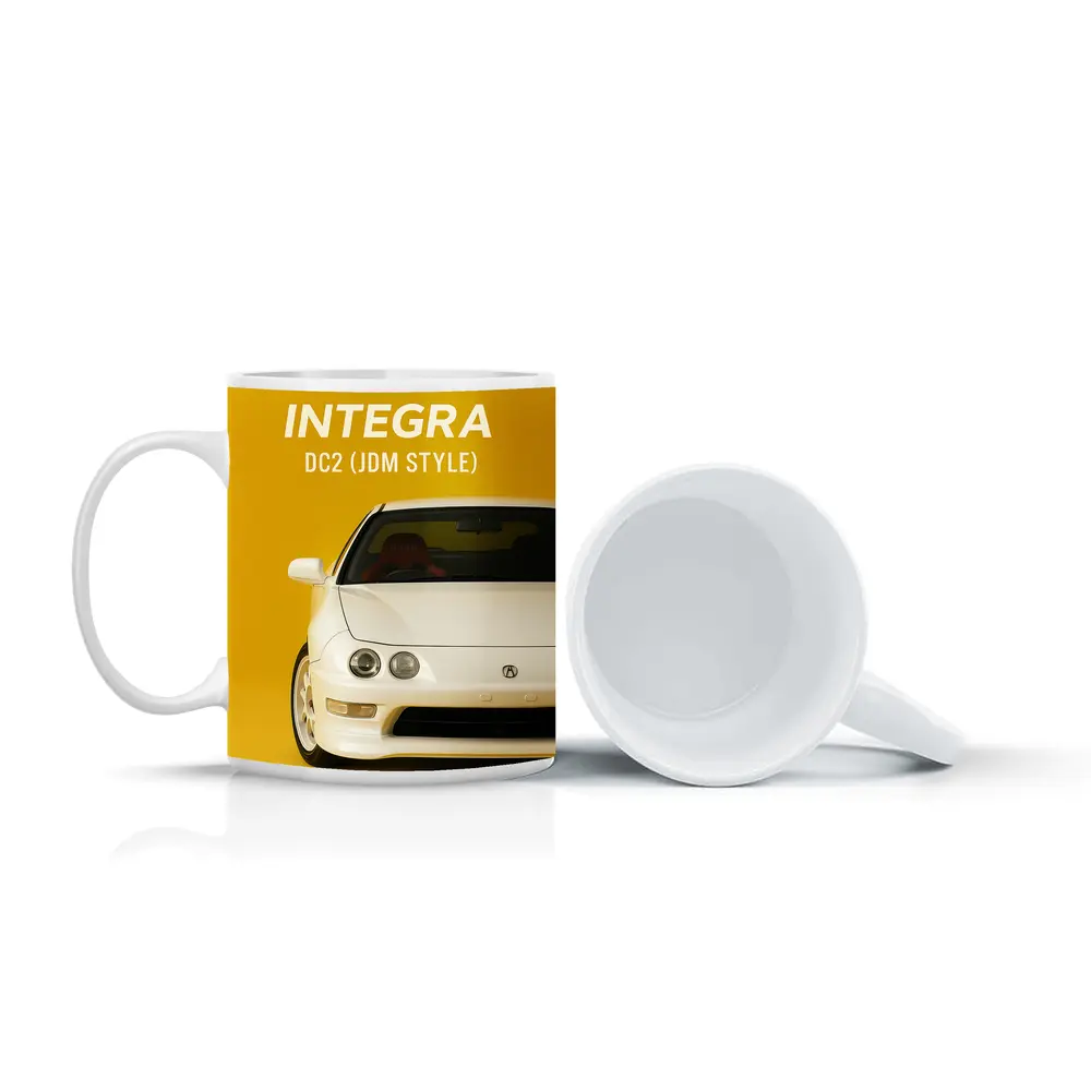Acura Integra DC2 JDM Style Yellow Background – Mugs
