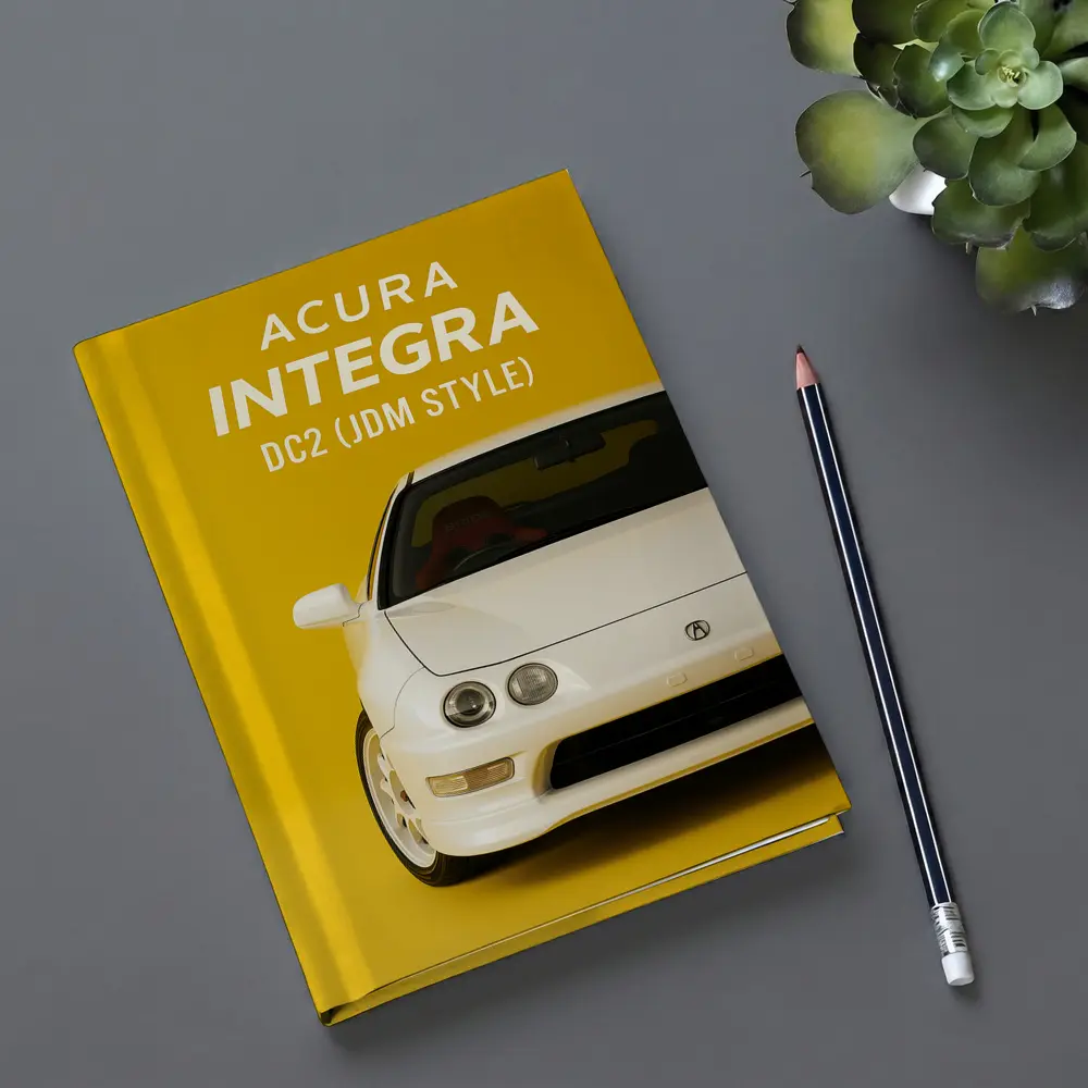 Acura Integra DC2 JDM Style Yellow Background – Notebooks
