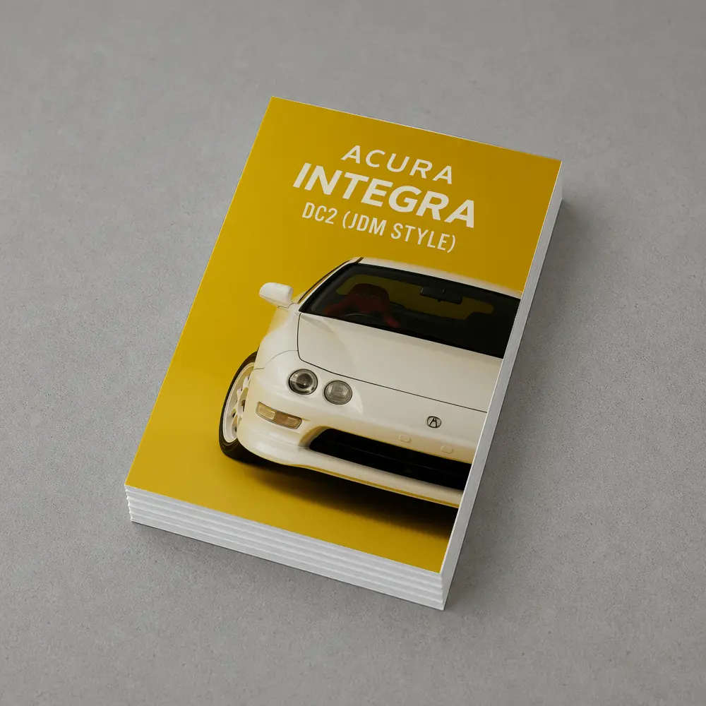 Acura Integra DC2 JDM Style Yellow Background – Postcards