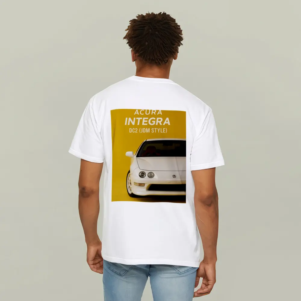 Acura Integra DC2 JDM Style Yellow Background – T-Shirts