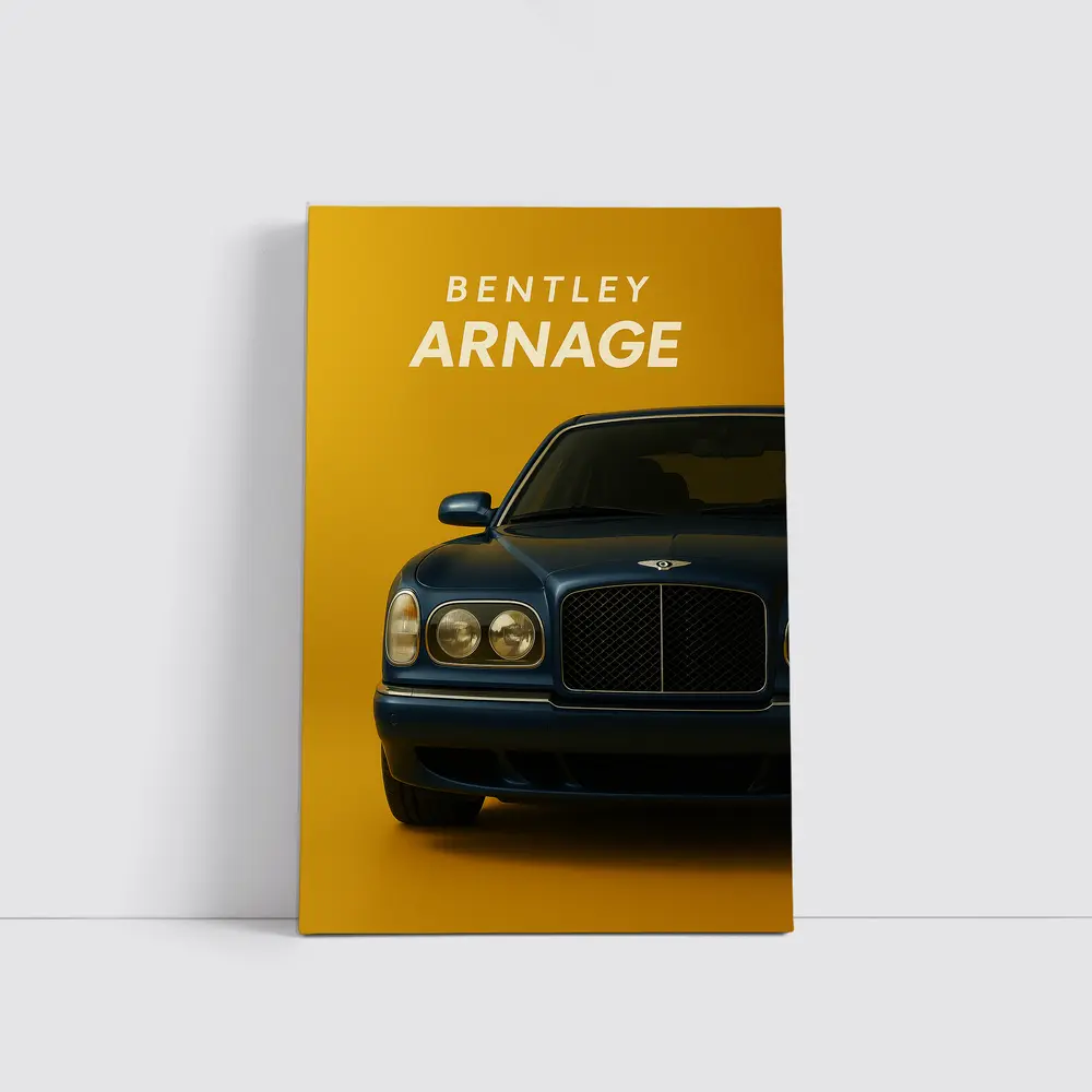 Bentley Arnage Deep Blue On Yellow – Wall Art